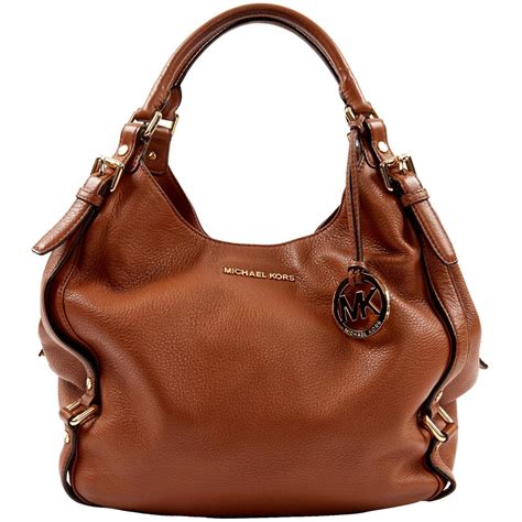 michael kors brown leather handbag|michael kors brown tote purses.